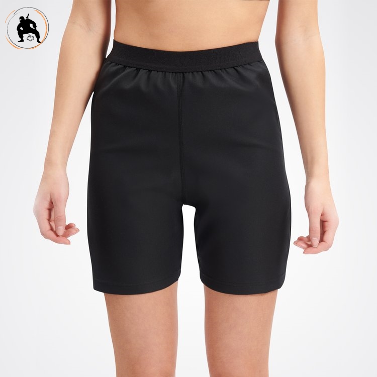 Anti Geruch Damenunterhose mit langem Bein schwarz vorne