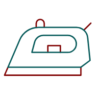 Antigeruchs-Unterwäsche, Waschanleitung, Bugeleisen, Icon